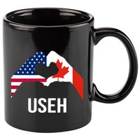 Funny Canada American Flag Us Eh 11oz C Handle Ceramic Mug