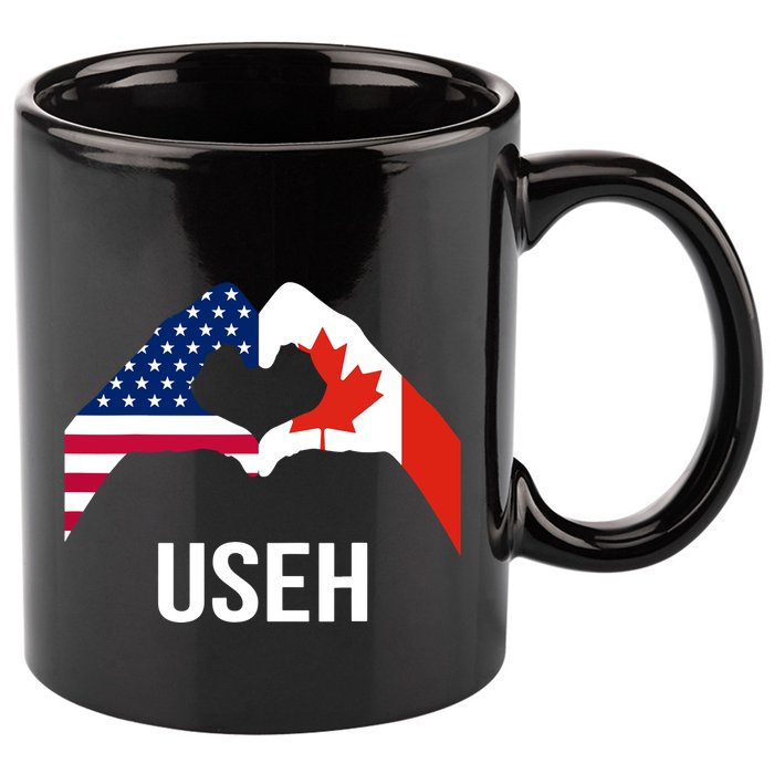Funny Canada American Flag Us Eh 11oz C Handle Ceramic Mug