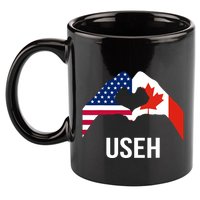Funny Canada American Flag Us Eh 11oz C Handle Ceramic Mug