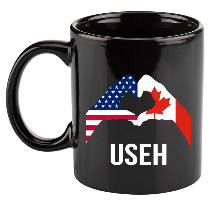 Funny Canada American Flag Us Eh 11oz C Handle Ceramic Mug