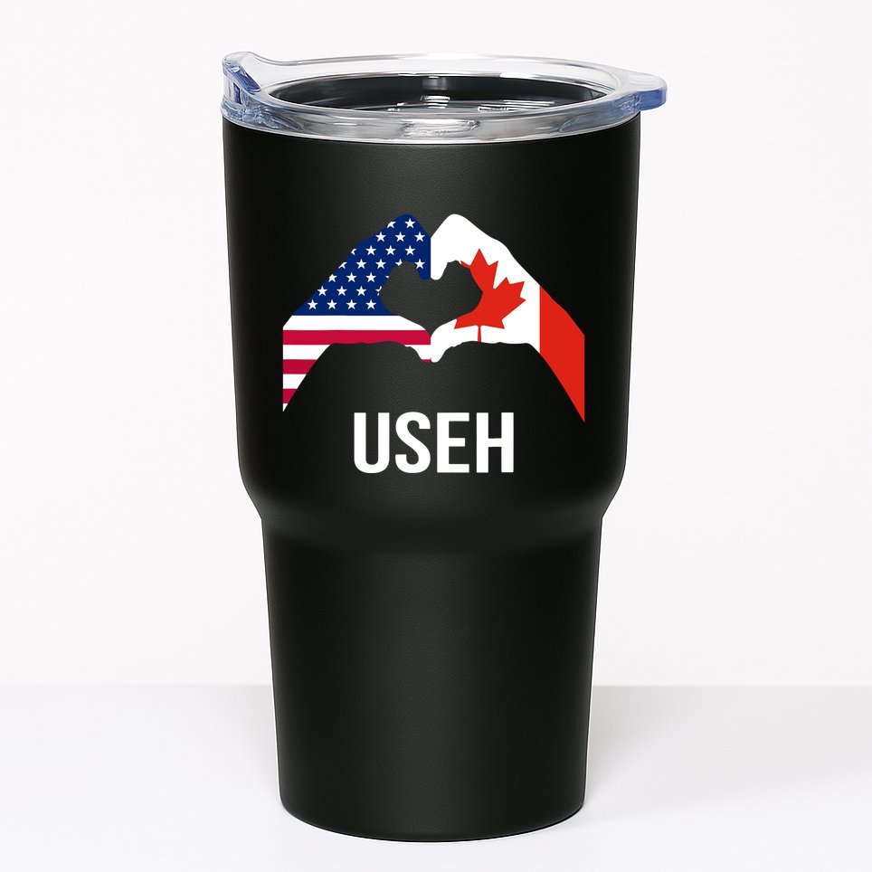 Funny Canada American Flag Us Eh Tumbler
