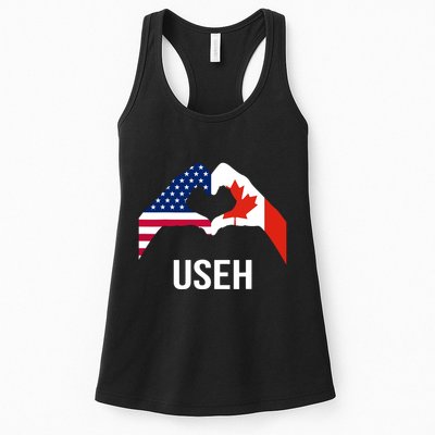 Funny Canada American Flag Us Eh Womens Tank Top