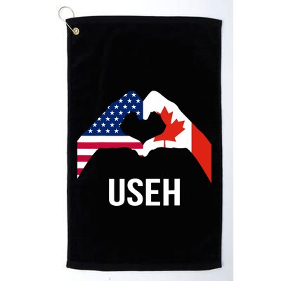 Funny Canada American Flag Us Eh Golf Towel