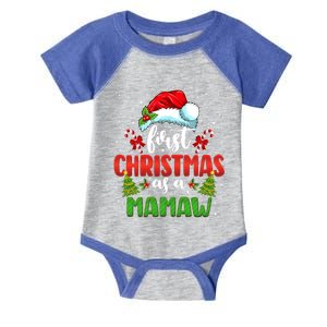 First Christmas As A Mamaw Hat Santa Gender Reveal Christmas Gift Infant Baby Jersey Bodysuit