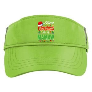 First Christmas As A Mamaw Santa Hat Pajama Xmas Gift Adult Drive Performance Visor