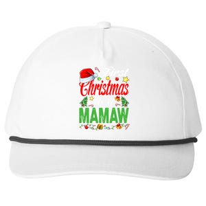 First Christmas As A Mamaw Santa Hat Pajama Xmas Gift Snapback Five-Panel Rope Hat