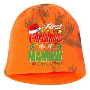 First Christmas As A Mamaw Santa Hat Pajama Xmas Gift Kati - Camo Knit Beanie