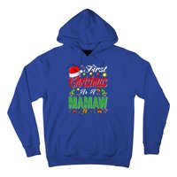 First Christmas As A Mamaw Santa Hat Pajama Xmas Gift Hoodie