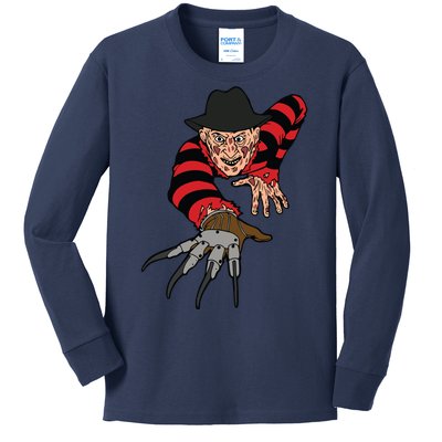 Freddy Creeping At You Kids Long Sleeve Shirt