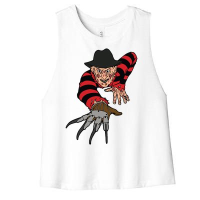 Freddy Creeping At You Women's Racerback Cropped Tank