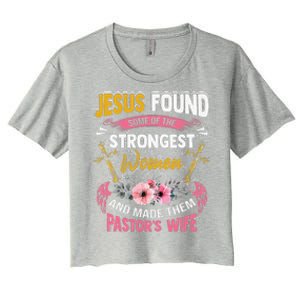 Funny Christian Appreciation Pastors Wife Gift Women's Crop Top Tee