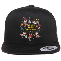 Funny Christmas All The Otter Reindeer Flatbill Hat