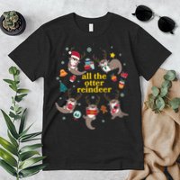 Funny Christmas All The Otter Reindeer Premium T-Shirt