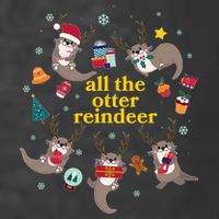 Funny Christmas All The Otter Reindeer Premium T-Shirt
