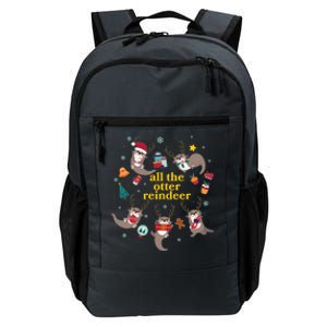 Funny Christmas All The Otter Reindeer Daily Commute Backpack