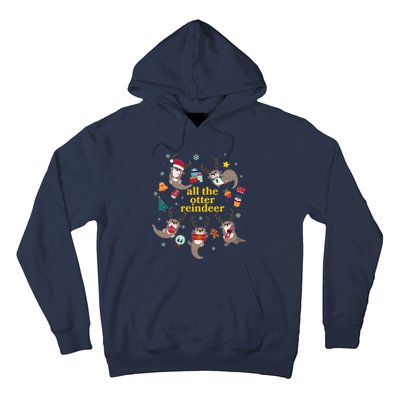 Funny Christmas All The Otter Reindeer Hoodie