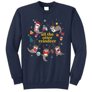 Funny Christmas All The Otter Reindeer Sweatshirt