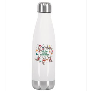 Funny Christmas All The Otter Reindeer Stainless Steel Insulated Water Bottle