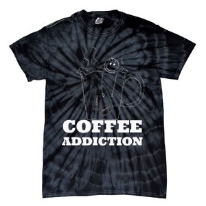 Funny Coffee Addiction Man In Mug Tie-Dye T-Shirt