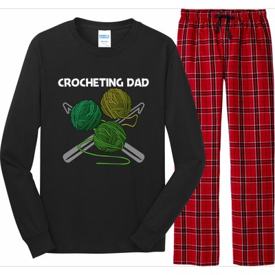 Funny Crocheting Art For Dad Crochet Handicraft Lovers Funny Gift Long Sleeve Pajama Set