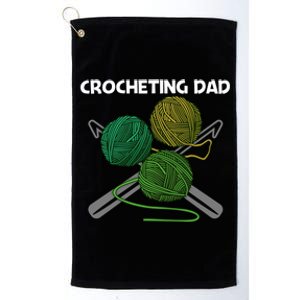 Funny Crocheting Art For Dad Crochet Handicraft Lovers Funny Gift Platinum Collection Golf Towel