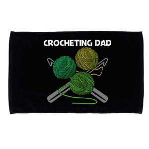 Funny Crocheting Art For Dad Crochet Handicraft Lovers Funny Gift Microfiber Hand Towel