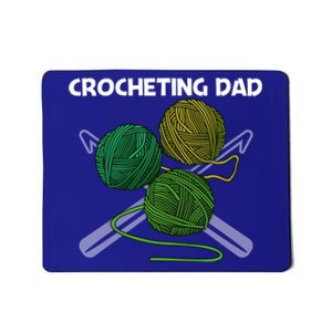 Funny Crocheting Art For Dad Crochet Handicraft Lovers Funny Gift Mousepad