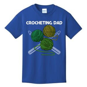 Funny Crocheting Art For Dad Crochet Handicraft Lovers Funny Gift Kids T-Shirt