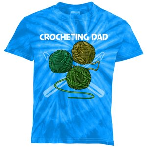 Funny Crocheting Art For Dad Crochet Handicraft Lovers Funny Gift Kids Tie-Dye T-Shirt