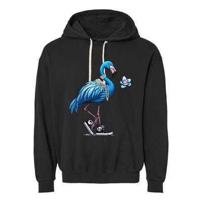 Flamingo Chucks And Pearls Comma La Kamala Harris 2024 Garment-Dyed Fleece Hoodie