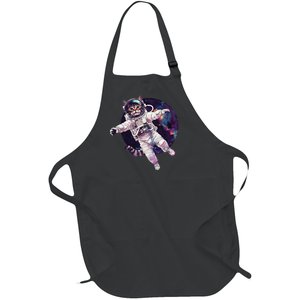 Funny Cat Astronaut In Space Gift Full-Length Apron With Pockets