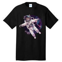 Funny Cat Astronaut In Space Gift Tall T-Shirt