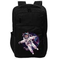 Funny Cat Astronaut In Space Gift Impact Tech Backpack