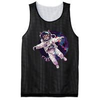 Funny Cat Astronaut In Space Gift Mesh Reversible Basketball Jersey Tank