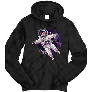 Funny Cat Astronaut In Space Gift Tie Dye Hoodie