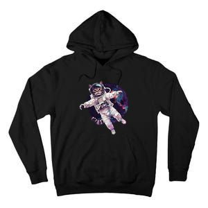 Funny Cat Astronaut In Space Gift Tall Hoodie