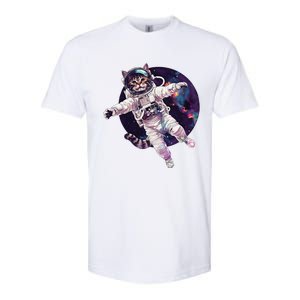 Funny Cat Astronaut In Space Gift Softstyle CVC T-Shirt