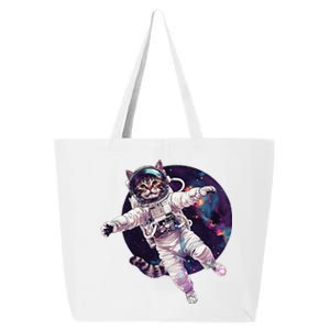 Funny Cat Astronaut In Space Gift 25L Jumbo Tote