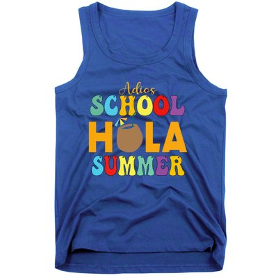 Funny Cute Adios School Hola Summer Lovley Groovy Design Cool Gift Tank Top