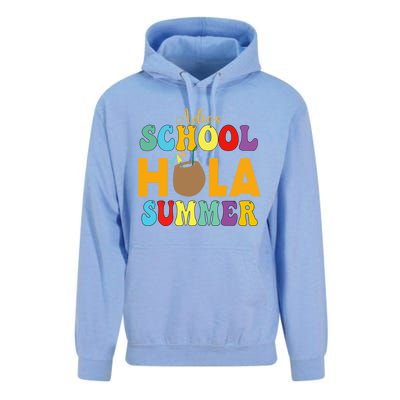 Funny Cute Adios School Hola Summer Lovley Groovy Design Cool Gift Unisex Surf Hoodie