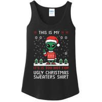 Funny Christmas Alien Ugly Christmas Sweater Alien Face Ladies Essential Tank