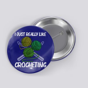 Funny Crocheting Art Crochet Handicraft Lovers Gift Button