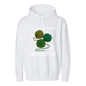 Funny Crocheting Art Crochet Handicraft Lovers Gift Garment-Dyed Fleece Hoodie