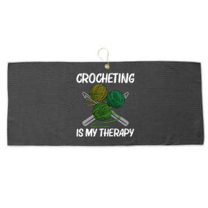 Funny Crocheting Art Crochet Handicraft Lovers Cool Gift Large Microfiber Waffle Golf Towel