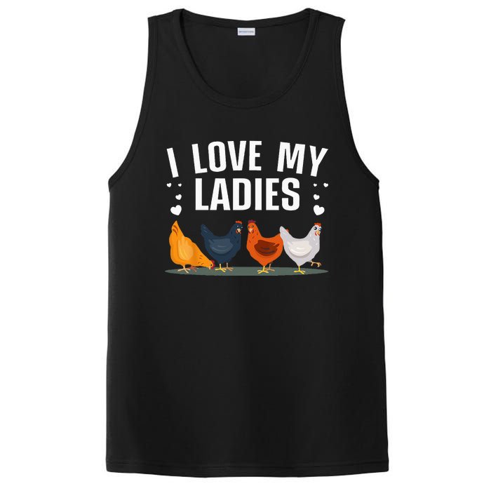 Funny Chicken Art Men Women Ladies Chicken Farmer Whisperer PosiCharge Competitor Tank