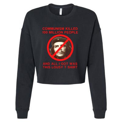 Funny Conservative Anti Communist Che Guevara Cropped Pullover Crew