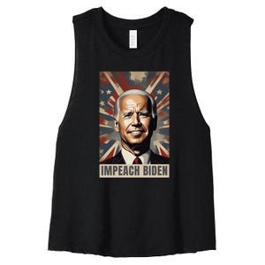 Funny Conservative Anti Joe Biden Women's Racerback Cropped Tank