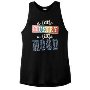 Funny Cute A Little Country A Little Hood Ladies PosiCharge Tri-Blend Wicking Tank