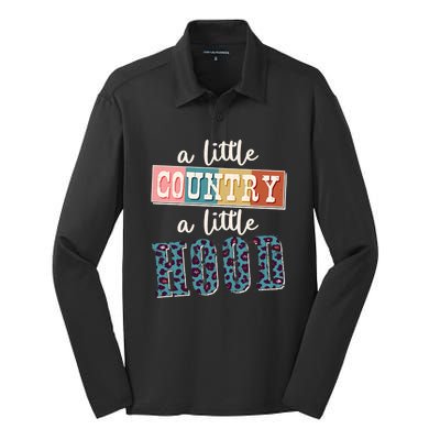 Funny Cute A Little Country A Little Hood Silk Touch Performance Long Sleeve Polo