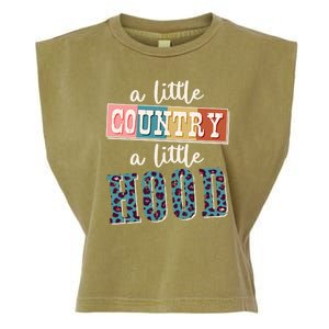 Funny Cute A Little Country A Little Hood Garment-Dyed Women's Muscle Tee